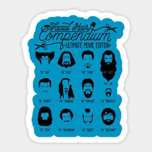 Movie Facial Hair Compendium Sticker